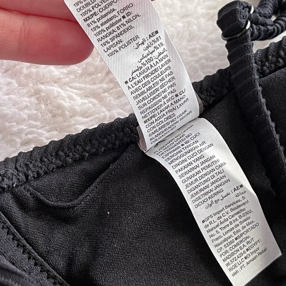 Old Navy black textured bikini top only - Picture 7 of 7